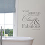 'Classy & Fabulous' Chanel Quote Wall Sticker, thumbnail 3 of 4