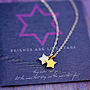 Tiny Star Necklace On Friendship Card, thumbnail 1 of 6