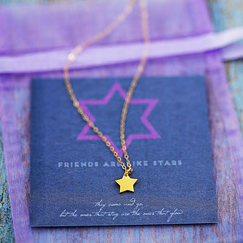 Tiny Star Necklace On Friendship Card, 5 of 6