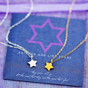 Tiny Star Necklace On Friendship Card, 3 of 6