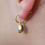 Labradorite And Moonstone Twin Gold Plated Earrings, thumbnail 3 of 7