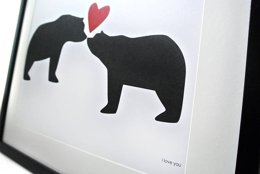 Bear, I Love You A3 Anniversary Print By Heather Alstead Design