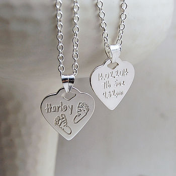 Personalised Silver Babyprints Necklace, 3 of 7