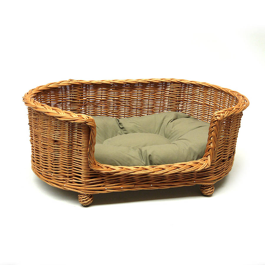 Luxury Wicker Pet Bed Basket Settee, 1 of 3