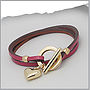 Leather Wrap Around Bracelet With Gold Heart, thumbnail 2 of 4