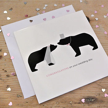 Congratulations On Your Wedding Day, Bear Card, 3 of 9