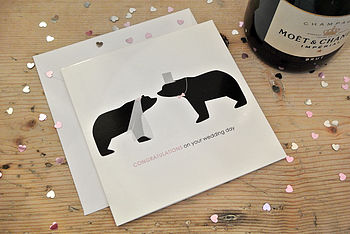 Congratulations On Your Wedding Day, Bear Card, 6 of 9