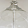 Glass Ball Table Lamp And Grey Shade, thumbnail 2 of 5