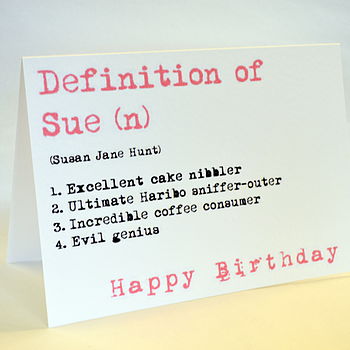 Personalised Definition Birthday Card, 9 of 12
