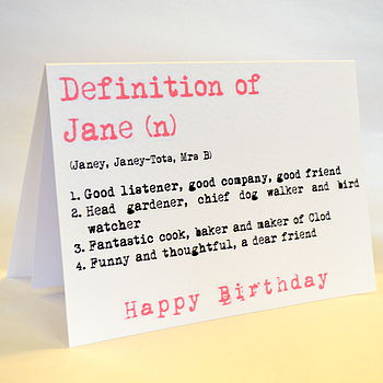 Personalised Definition Birthday Card, 10 of 12