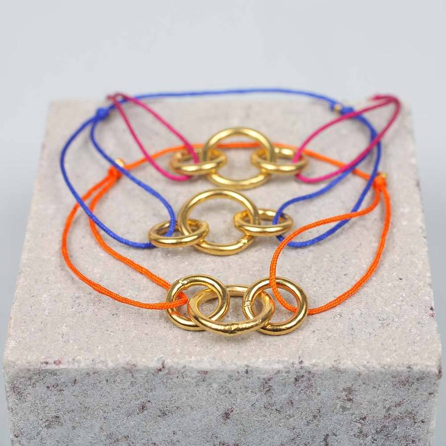 gold balance bracelet, assorted colours by bohemia