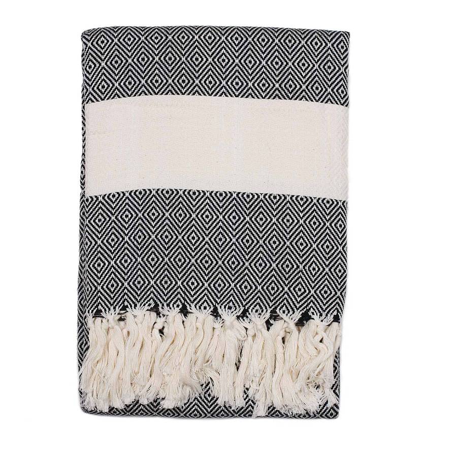 handwoven hammam towels, nordic by bohemia | notonthehighstreet.com