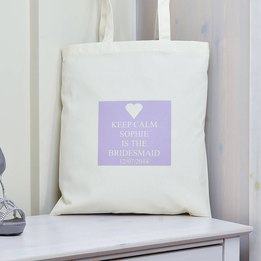 personalised 'bridesmaid' bag by andrea fays | notonthehighstreet.com