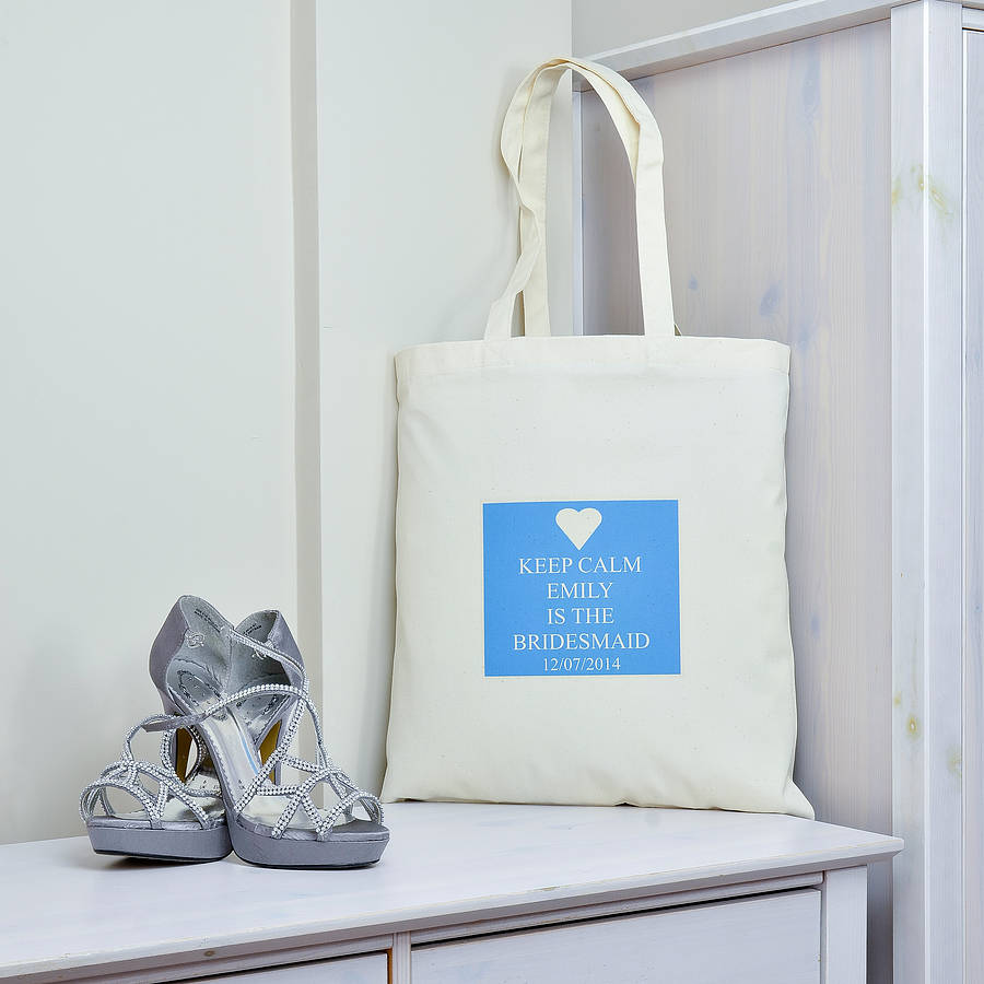 personalised 'bridesmaid' bag by andrea fays | notonthehighstreet.com