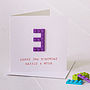 Personalised Building Block Age Birthday Card, thumbnail 3 of 9