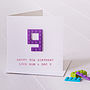 Personalised Building Block Age Birthday Card, thumbnail 8 of 9