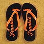 Moustache Style Personalised Flip Flops, thumbnail 2 of 5