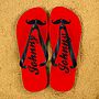 Moustache Style Personalised Flip Flops, thumbnail 4 of 5