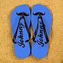 Moustache Style Personalised Flip Flops, thumbnail 1 of 5