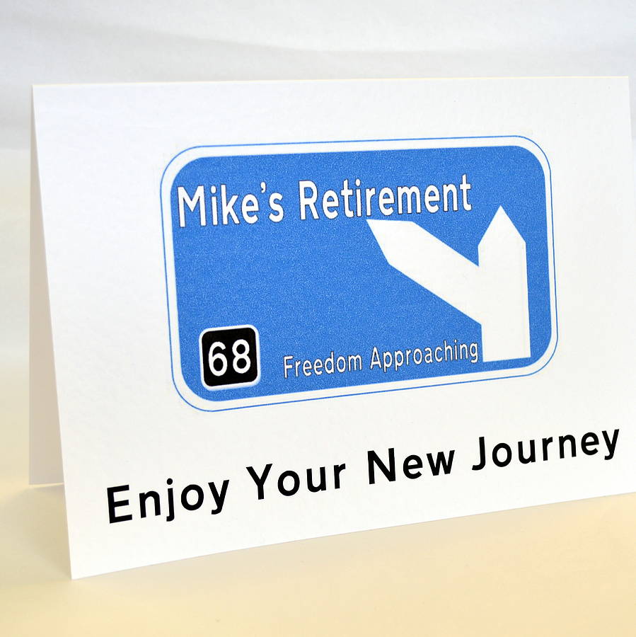 personalised retirement road sign card by sew very english ...