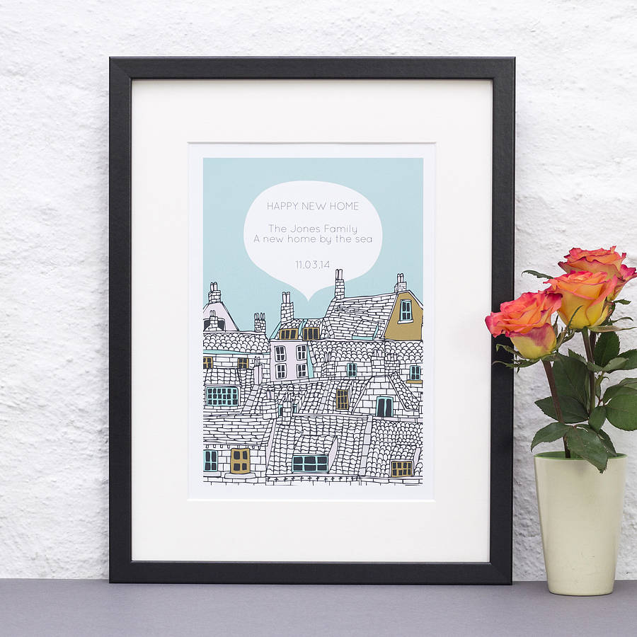 Personalised Illustrative New Home Print By Jessica Hogarth