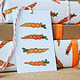 Illustrated Carrot Recyclable Wrapping Paper Set, thumbnail 3 of 8