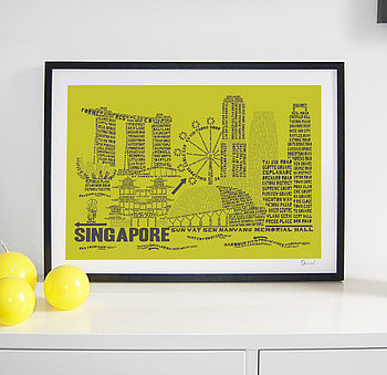Singapore Skyline Typography Print, 2 of 7