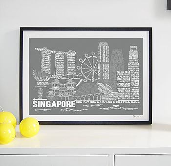 Singapore Skyline Typography Print, 6 of 7