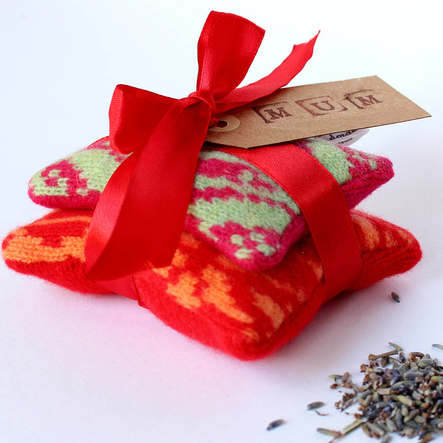 Personalised Mothers Day Lavender Pillow Set By Gabrielle Vary Knitwear