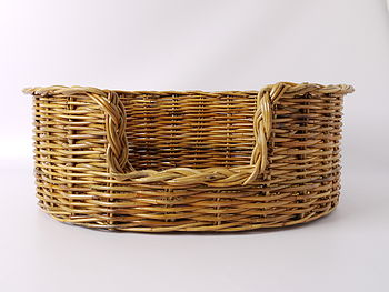Natural Oval Rattan Pet Basket For Cats Or Dogs, 3 of 6
