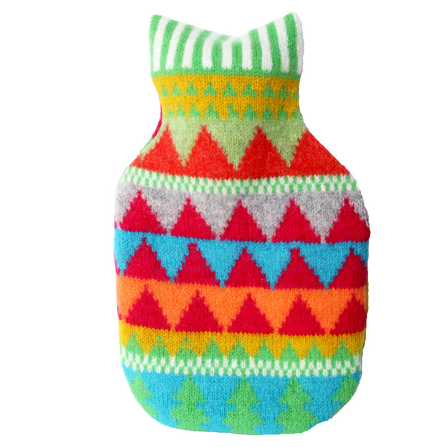 Knitted Mini Hot Water Bottle Cover By Gabrielle Vary Knitwear