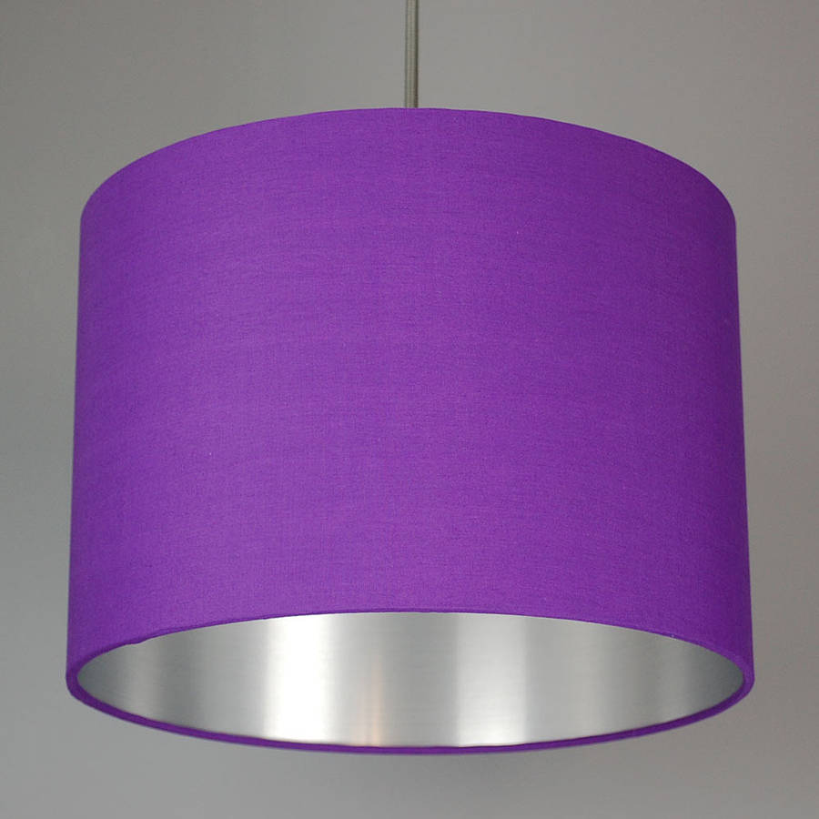 Brushed Silver Lined Lamp Shade 40 Colours By Quirk