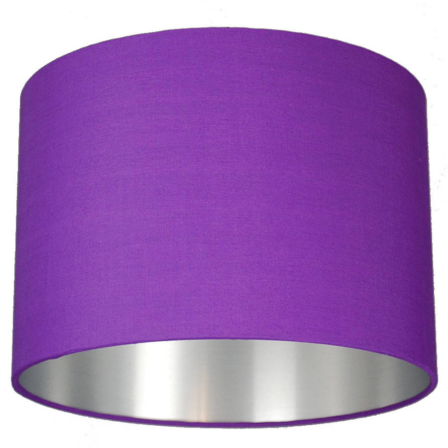 Brushed Silver Lined Lamp Shade Choice Of Colours By Quirk Um