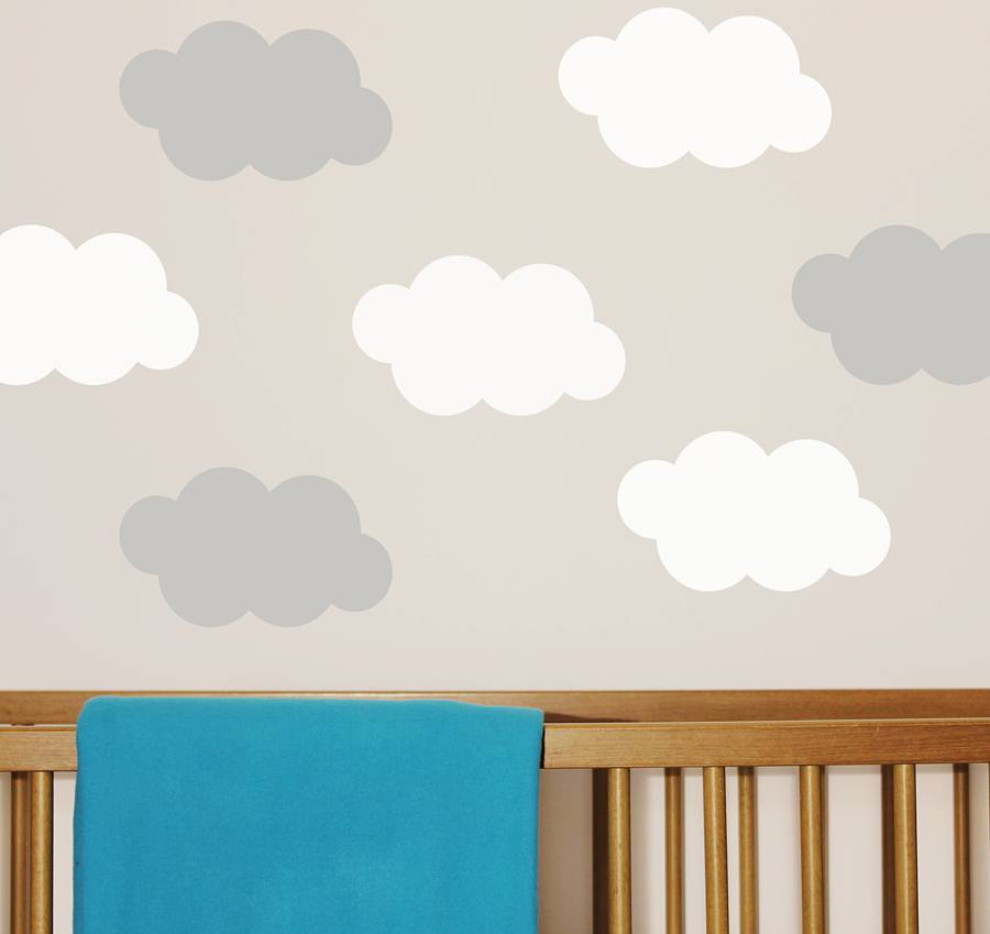 Floating Clouds Wall Stickers By Little Chip | notonthehighstreet.com