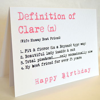 Personalised Definition Birthday Card, 11 of 12