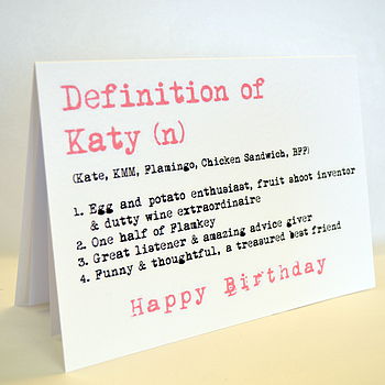 Personalised Definition Birthday Card, 12 of 12