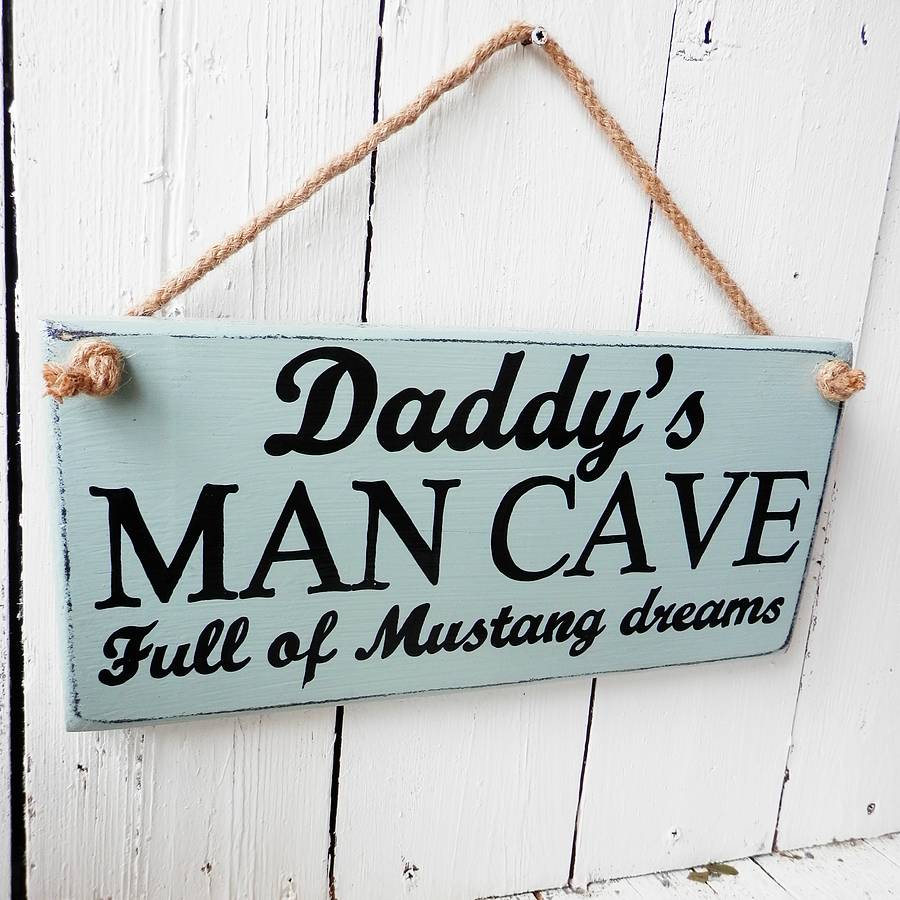 personalised man cave wood sign twine strung by potting shed designs ...