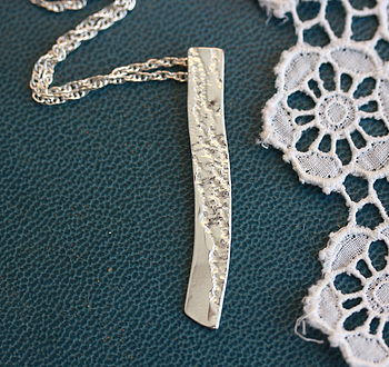 Handmade Silver Lace Textured Pendant, 4 of 8