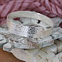 Handmade Lace Textured Silver Bangle, thumbnail 7 of 11