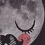 Man On The Moon Fur Neil Cosmo Art Poster, thumbnail 2 of 2