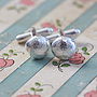Handmade Silver Pebble Cufflinks, thumbnail 1 of 5