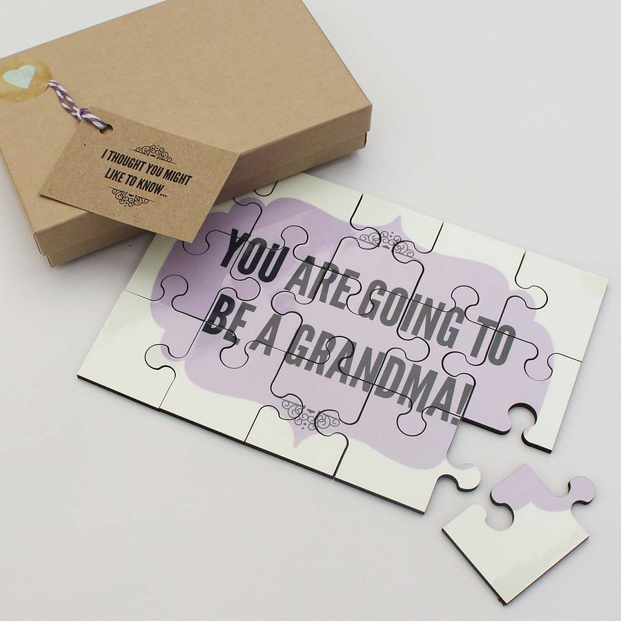 Pregnancy Announcement Personalised Jigsaw By Lou Brown Designs