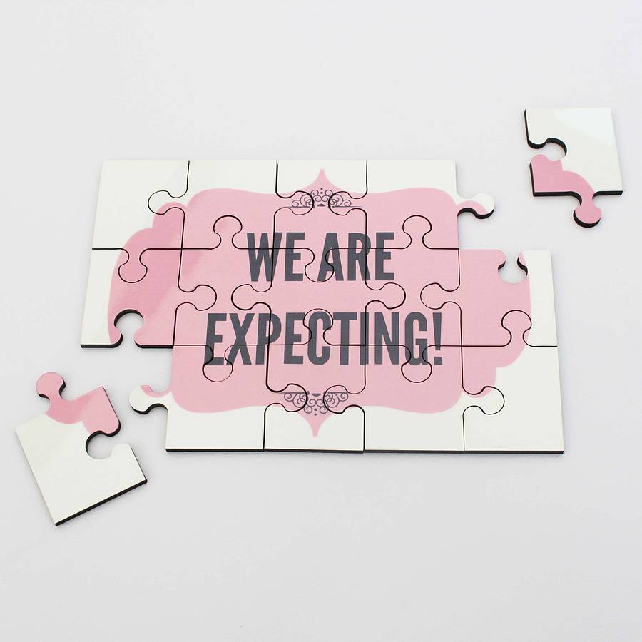 Pregnancy Announcement Personalised Jigsaw By Lou Brown Designs