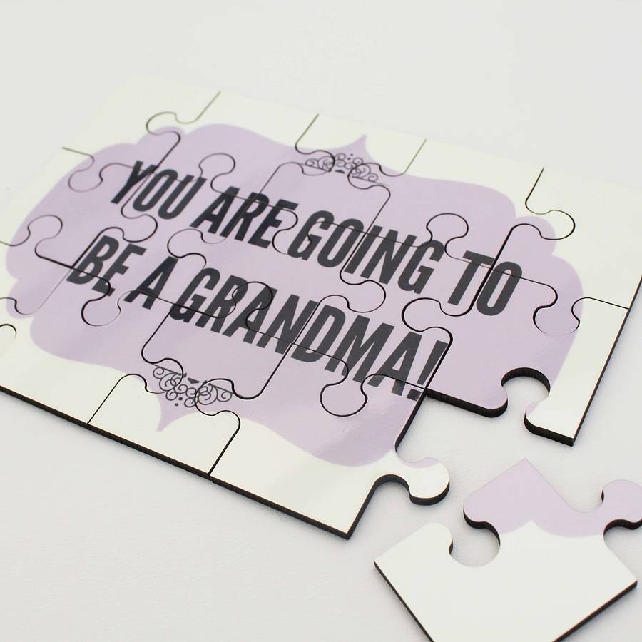 Pregnancy Announcement Personalised Jigsaw By Lou Brown Designs