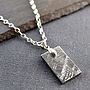 Muonionalusta Meteorite Dog Tag Necklace, thumbnail 3 of 11