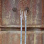Handmade Silver Lace Dangly Earrings, thumbnail 5 of 8