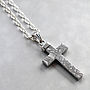 Muonionalusta Meteorite And Silver Cross Necklace, thumbnail 6 of 8