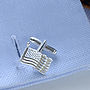 Stars And Stripes Silver Cufflinks, thumbnail 2 of 2