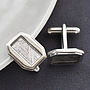 Meteorite And Sterling Silver Cufflinks, thumbnail 2 of 6