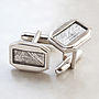 Meteorite And Sterling Silver Cufflinks, thumbnail 1 of 6